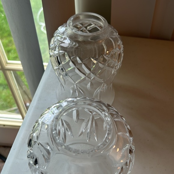 Clear Lead Crystal Cut Glass Sconce Light Lamp Shade Beautiful Heavy Piece! - Picture 5 of 8